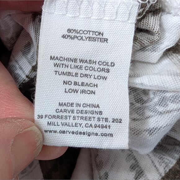 Carve Designs striped Brown and White Tunic Dress Cover Up Small - Picture 7 of 8